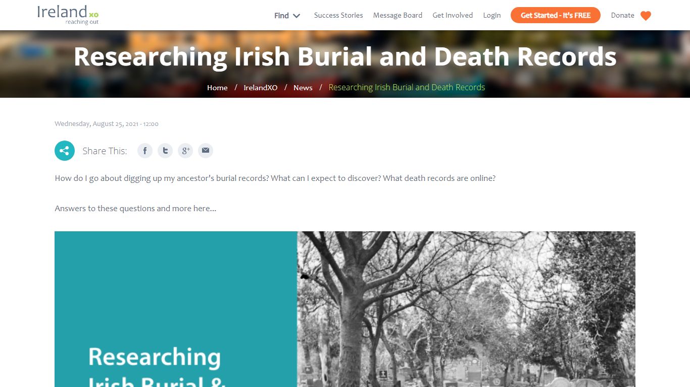 Researching Irish Burial and Death Records - Ireland Reaching Out